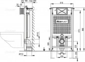 Alcaplast SadroModul A101/1000 | инсталляция скрытого монтажа