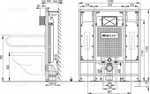 Alcaplast SadroModul A101/1300H | инсталляция скрытого монтажа