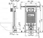 Alcaplast JadroModul A102/1200 | инсталляция скрытого монтажа