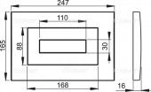 Alcaplast M471 | клавиша смыва для унитаза (цвет хром глянцевый) 