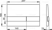 Alcaplast M1728-2 | клавиша смыва для унитаза (цвет чёрный/хром матовый)