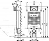 Alcaplast AlcaModul A100/1000 | инсталляция скрытого монтажа