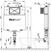 Alcaplast BasicModul Slim A1112 | бачок скрытого монтажа