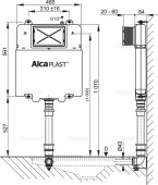 A1112 Alca Lux Slim (Geberit inside) | бачок скрытого монтажа 485x1100