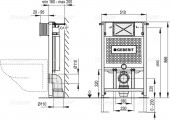 A101/850 Alca Lux (Geberit inside) | инсталляция для унитаза 510x866