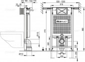 Alcaplast JadroModul A102/1000 | инсталляция скрытого монтажа