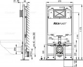 Alcaplast SadroModul Slim A1101/1200 | инсталляция скрытого монтажа