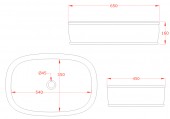 AZL002 Artceram Azuley | раковина чаша 65x45