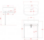 AZL003 Artceram Azuley | раковина подвесная 72x50