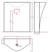 OSL006 Artceram Back | напольная раковина 75x37,5