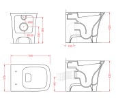 L6800 Artceram Cow | унитаз напольный приставной