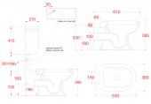 EE02+EE22 Artceram Hermitage | унитаз напольный с низким бачком (гориз./золото)