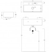 QUL001 Artceram Quadro 27 | раковина подвесная/накладная 50x27