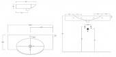 L1080 Artceram Swing 105 | раковина подвесная 105x48