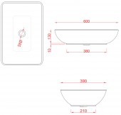 L6521 Artceram Tai | раковина чаша 60x39