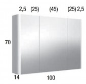 Berloni Bagno SN47SX/100 | шкаф зеркальный (левый)