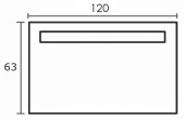 Berloni Bagno SQ404 | зеркало с подсветкой 120x63