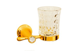 BOHEME Chiaro 10504 | стакан для зубных щёток (золото/swarovski) ― Сан-Топ