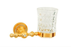 BOHEME Imperiale 10404 | стакан для зубных щёток (золото/swarovski) ― Сан-Топ