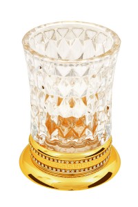 BOHEME Imperiale 10412 | стакан для зубных щёток (золото/swarovski) ― Сан-Топ