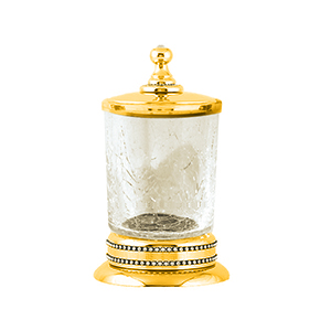 Boheme Imperiale 10415 | стакан для ватных дисков (золото/swarovski) ― Сан-Топ