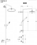 Cristina Theta V TE 45851 | термостатическая душевая система