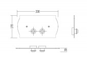 Geberit Double DEPLOR клавиша смыва для унитаза Devon&Devon (золото)