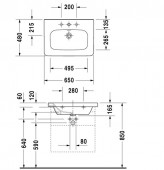 Duravit DuraStyle 232065 | раковина-столешница 65x48