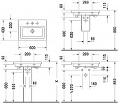 Раковина Duravit 2nd Floor 049160