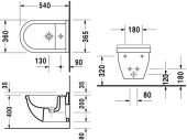 Подвесное биде Duravit Starck 3 223015