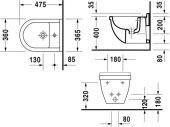 Подвесное биде "компакт"  Duravit Starck 3 223115