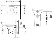 Приставной унитаз Duravit PuraVida 213209