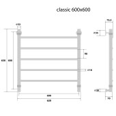 Energy Classic | водяной полотенцесушитель 600x600