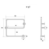 Energy E chrome G1 | электрический полотенцесушитель 425x450