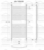 Energy Elite | водяной полотенцесушитель 1200x500