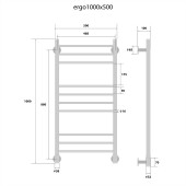 Energy Ergo | электрический полотенцесушитель 1000x500