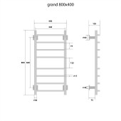 Energy Grand | электрический полотенцесушитель 800x400