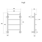 Energy H chrome G5 | электрический полотенцесушитель 600x400