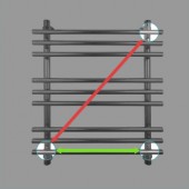 Energy Ideal | водяной полотенцесушитель 800x500 (бронза)