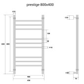 Energy Prestige | водяной полотенцесушитель 800x400