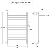 Energy Prestige Modus Lux | водяной полотенцесушитель 800x500