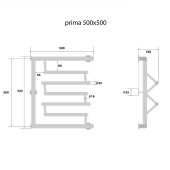 Energy Prima | водяной полотенцесушитель 500x500