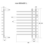 Energy Rose L | водяной полотенцесушитель 800x600