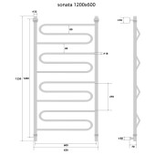 Energy Sonata | водяной полотенцесушитель 1200x600