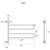 Energy U chrome G2 | электрический полотенцесушитель 540х635