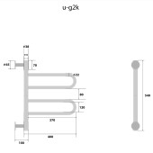 Energy U chrome G2K | электрический полотенцесушитель 400x500