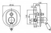 Fiore Imperial 83GO5135 | смеситель для ванны и душа gold (золото)