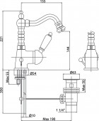 Fiore Imperial 83GO5322 | смеситель для биде gold (золото)