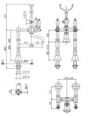 Fiore Coloniale 02G615 | напольный смеситель для ванны (золото)