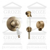 Fiore Imperial комплект гигиенический душ со смесителем (бронза/керамика)
